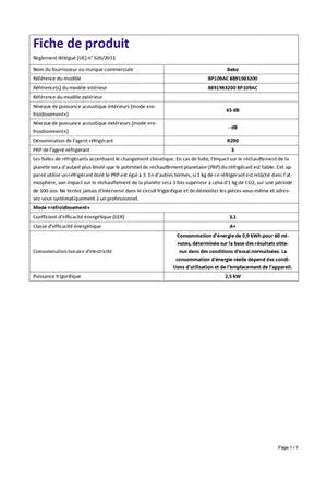 Climatiseur mobile Beko BP109AC