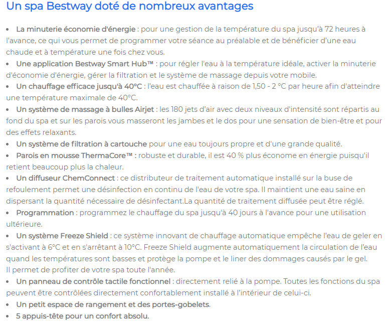 Spa gonflable BESTWAY SPA GONFLABLE LAY-Z-SPA TORONTO ROND AIRJET PLUS 5/7 PLACES - BESTWAY