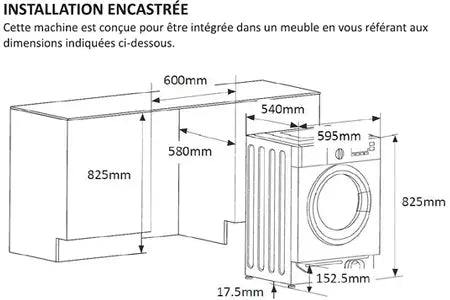 Lave-linge séchant Thomson ENCASTRABLE - THBI1468WD