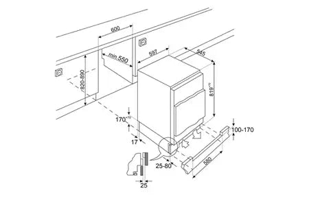 Réfrigérateur top Smeg U8C082DE - Encastrable 88 cm