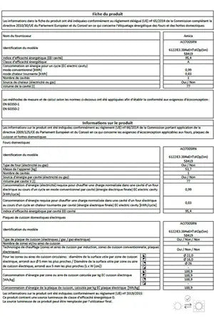 Cuisinière induction Amica ACI7005RN - UBAYE ELECTROMENAGER