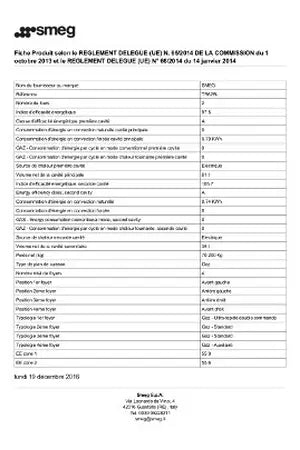 Cuisinière mixte Smeg TR62BL - UBAYE ELECTROMENAGER