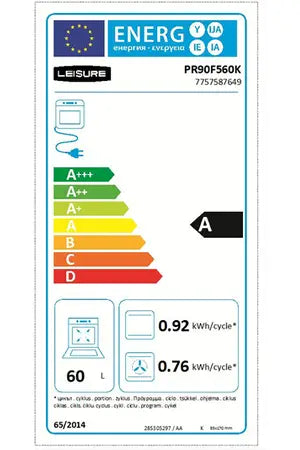 Piano de cuisson Leisure CUISINEMASTER PRO 90CM GAZ NOIR - PR90F560K - UBAYE ELECTROMENAGER