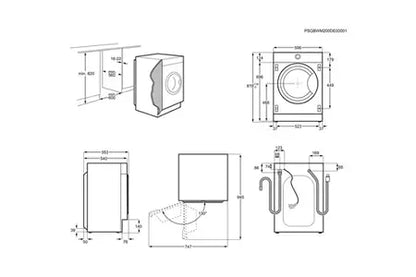 Lave-linge hublot Electrolux EW8F3814BI - ENCASTRABLE 60CM