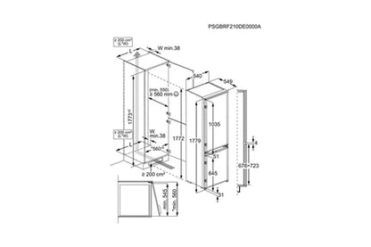 Réfrigérateur congélateur en bas Electrolux ENS5LE18S Encastrable 178 cm
