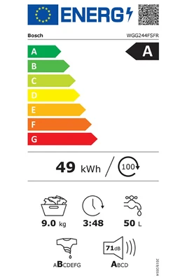 Lave-linge hublot Bosch WGG244FSFR - UBAYE ELECTROMENAGER
