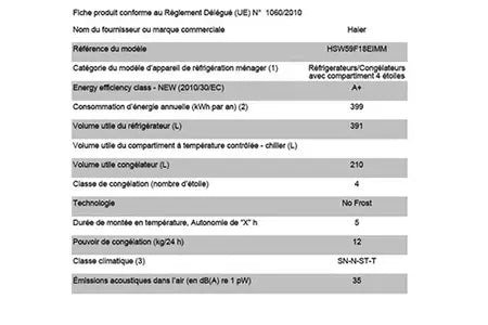 Réfrigérateur américain Haier HSW59F18EIMM