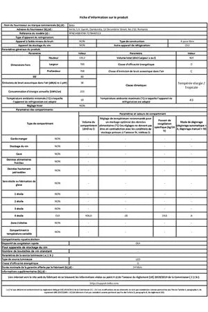 Congélateur armoire Beko RFNE448E45W - UBAYE ELECTROMENAGER