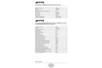 Plaque de cuisson avec hotte intégrée Smeg HOBD382MB2 - UBAYE ELECTROMENAGER