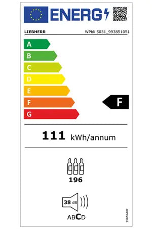 Cave de vieillissement Liebherr WPBLI 5031-20 - UBAYE ELECTROMENAGER