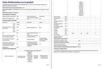 Congélateur armoire Haier H4F306WDH1