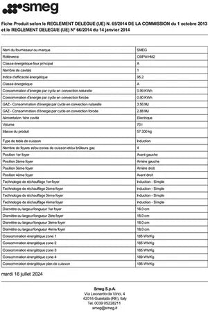 Cuisinière induction Smeg C6IPWHM2 - UBAYE ELECTROMENAGER