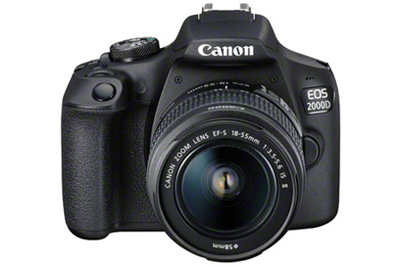 Appareil photo Reflex CANON EOS 2000D+EF-S 18-55 IS II+EF 75-300 F/4-5,6 III + SAC + CARTE MÉMOIRE SD 16 GO