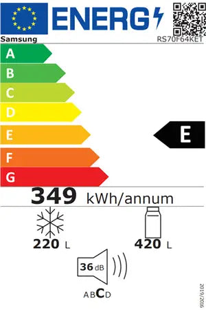 Réfrigérateur américain Samsung RS70F64KETEF