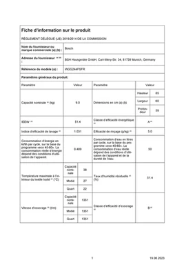 Lave-linge hublot Bosch WGG244FSFR - UBAYE ELECTROMENAGER