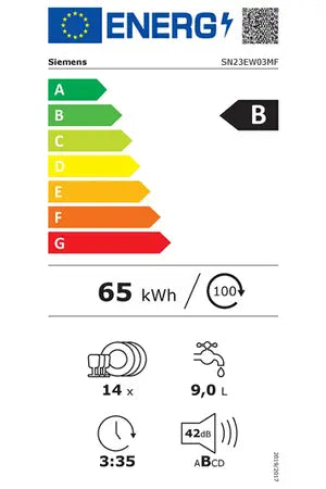 Lave-vaisselle pose libre Siemens sn23ew03mf