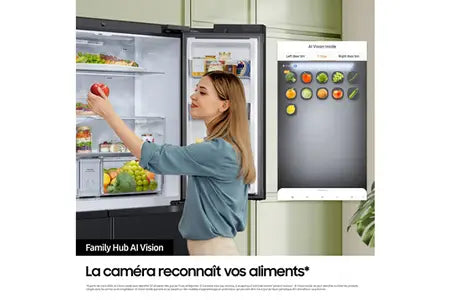 Réfrigérateur multi-portes Samsung RF65DG9H0EB1 - Family Hub avec AI Vision