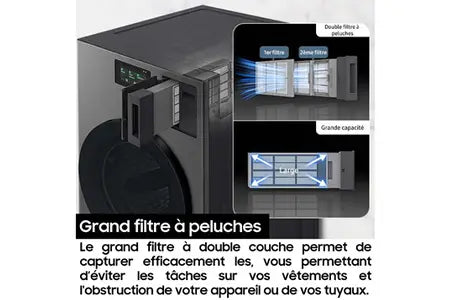Lave-linge séchant Samsung Bespoke AI Laundry Combo WD18DB8995BZ