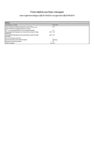 Four encastrable Miele dgc 7250 nr - UBAYE ELECTROMENAGER