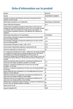 Sèche-linge ELECTROLUX EW8H4868SP