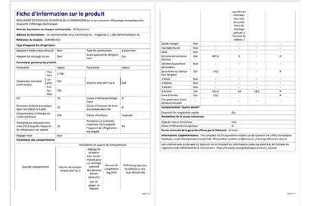 Réfrigérateur américain Lg GSXE90EVDD