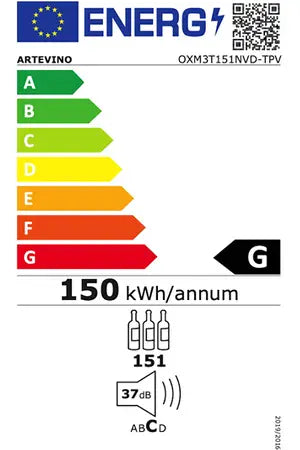 Cave multi-températures Artevino OXM3T151NVSD - UBAYE ELECTROMENAGER