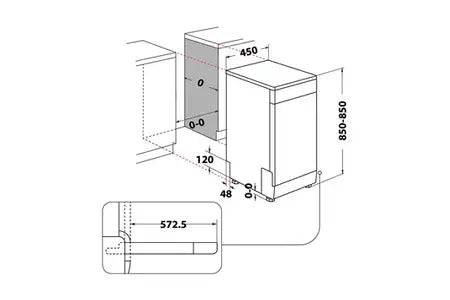 Lave-vaisselle pose libre Whirlpool WH6FC11BS7A0W