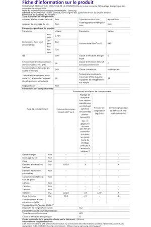 Réfrigérateur américain Samsung RS70F64KETEF