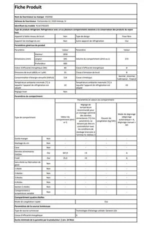 Réfrigérateur 1 porte Hisense Refrigerateur 1 porte RL5K370GSFD Freshfit