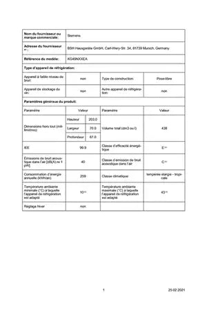 Réfrigérateur congélateur en bas Siemens KG49NXXEA BLACKSTEEL