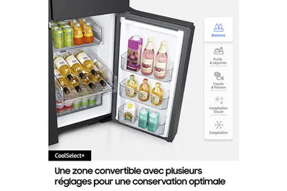 Réfrigérateur multi-portes Samsung RF65DG9H0EB1 - Family Hub avec AI Vision