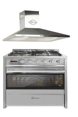 Cuisinière électrique Gurari Cuisinière à gaz - - GCH E 610 X - Four électrique 60 L - Hotte aspirante 1000m³/h - Inox 60 cm - UBAYE ELECTROMENAGER