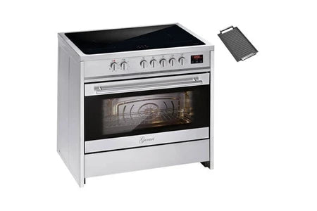 Cuisinière mixte Gurari Cuisinière à induction - - E 913 BL - 90 cm - 121L - 5 zones à induction avec booster - UBAYE ELECTROMENAGER
