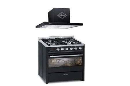 Cuisinière électrique Gurari Cuisinière à gaz - - GCH E 610 BL - Four électrique 60 L + Hotte aspirante 60 cm GCh 462 BL 6 Prime - UBAYE ELECTROMENAGER