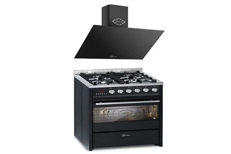 Cuisinière électrique Gurari Cuisinière à gaz - - GCH E 610 BL - Four électrique 60 L - Hotte aspirante 1000 m³/h - Noir - UBAYE ELECTROMENAGER