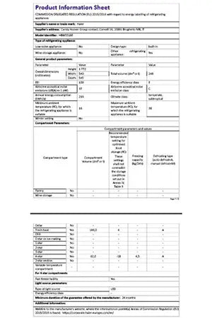 Réfrigérateur congélateur en bas Haier ENCASTRABLE - HBW5518E - NICHE