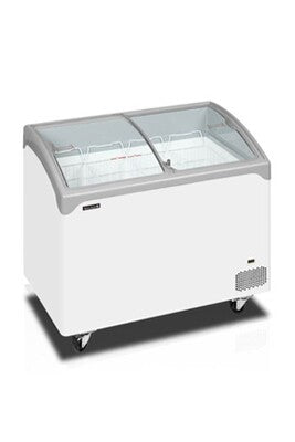 Congélateur coffre Tefcold Congélateur coffre de Crème Glacée élégant avec couvercles coulissants vitrés bombés 218 L - UBAYE ELECTROMENAGER