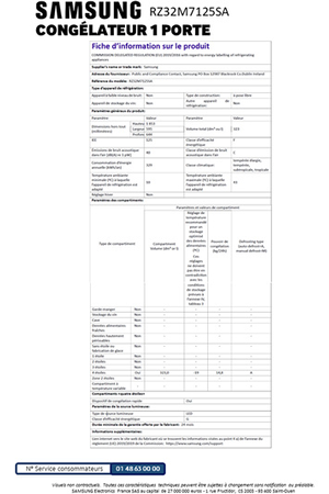 Congélateur armoire SAMSUNG RZ32M7125SA