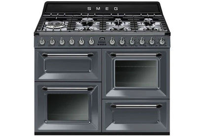 Piano de cuisson Smeg VICTORIA 110cm MIXTE GRIS - TR4110GR - UBAYE ELECTROMENAGER