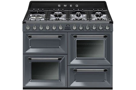Piano de cuisson Smeg VICTORIA 110cm MIXTE GRIS - TR4110GR - UBAYE ELECTROMENAGER