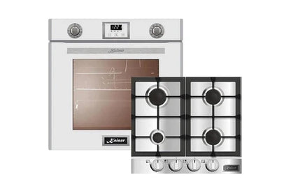 Cuisinière mixte Kaiser Cuisinière Set EG 6374 w et table de cuisson à gaz KG 6357 Blanc - UBAYE ELECTROMENAGER