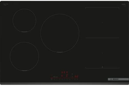 Plaque induction Bosch Série 6 Table à induction 80 cm Noir, sans cadre PVW831HC1E - UBAYE ELECTROMENAGER