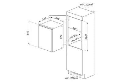 Réfrigérateur 1 porte Smeg S4L090E - Encastrable 88 cm