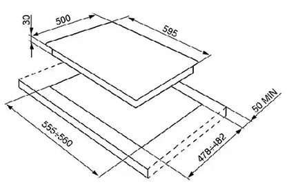 Plaque gaz Smeg SR964PGH - UBAYE ELECTROMENAGER