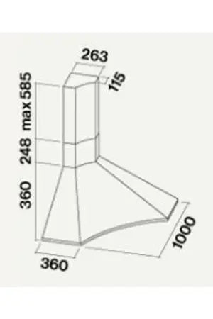 Hotte décorative murale Falmec ELIOS1540 - UBAYE ELECTROMENAGER
