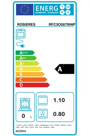 Four encastrable Rosieres RFC3O5879INP + Tournebroche