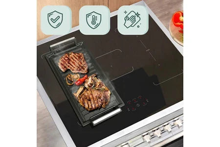 Cuisinière mixte Gurari Cuisinière à induction - - E 913 BL - 90 cm - 121L - 5 zones à induction avec booster - UBAYE ELECTROMENAGER