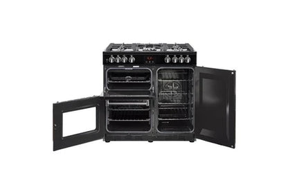 Gazinière Belling Kensington 90DF - Cuisinière (triple four) - pose libre - largeur : 89.6 cm - profondeur : 60 cm - hauteur : 93 cm - classe A - noir - UBAYE ELECTROMENAGER