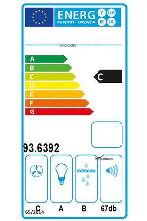 Hotte décorative murale Falcon ARDOISE EVAC / CM UNBHDS90SL/ - UBAYE ELECTROMENAGER