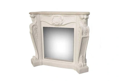 Cheminée électrique XARALYN XARALYN LOUIS CHEMINÉE DE STYLE CLASSIQUE EN PIERRE NATURELLE, BLANC